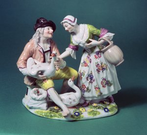 Figura di Meissen di un venditore di pollame, c.1750
